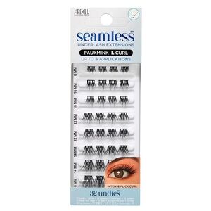 Ardell Seamless Underlash Faux Mink L Curl Individual Lashes 32 Count, 1-Pack